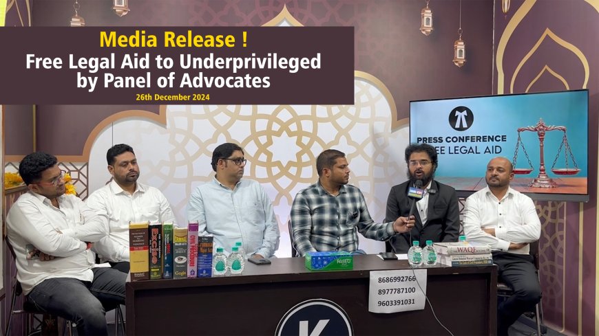 Panel of Experienced Advocates Launches Free Legal Aid Initiative for the Underprivileged in Hyderabad