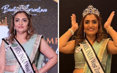 Kalpa Parekh Recently crowned Mrs. India West Zone 2025 At VG Miss.and Mrs. India 2025