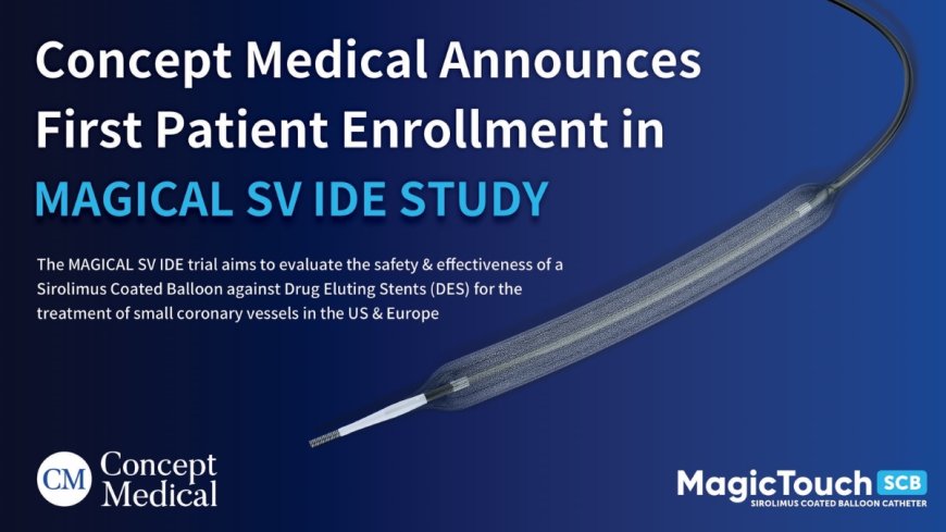 Concept Medical Enrolls First Patient in MAGICAL-SV IDE Trial, Expands Coronary Program Globally