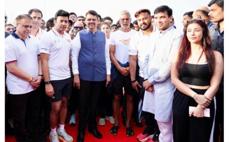 Tajinder Singh Tiwana Leads Historic NaMo Yuva Run on Mumbai’s Coastal Road Promenade to Celebrate PM Modi Ji’s 75th Birthday