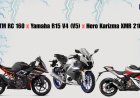 KTM RC 160 vs. Yamaha R15 V4 (V5) vs. Hero Karizma XMR 210: Next-Gen Performance 160-210cc Comparison