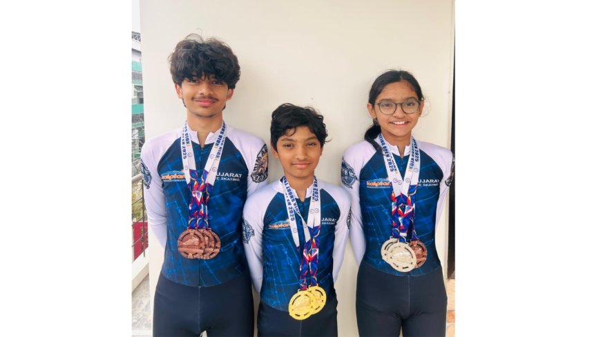 Gujarat Shines at the India Open Ice Short Track Speed Skating Championship 2025–26