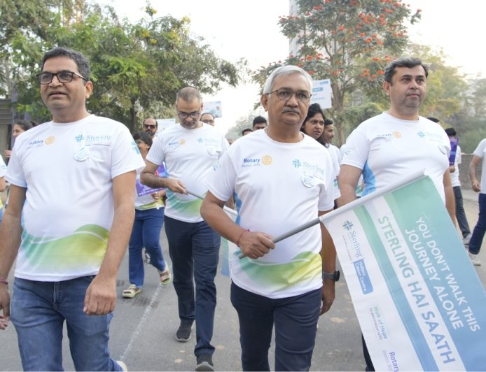 Sterling Hospitals’ Sindhubhavan Unit Spearheads Major Cancer Awareness Walkathon with Rotary Club