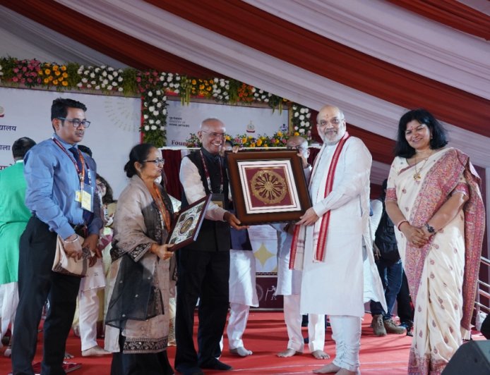 Shri Amit Shah, Hon’ble Union Home Minister, Government of India, laid the foundation stone of NFSU’s ‘Bhubaneswar Campus’ and inaugurated the transit campus virtually