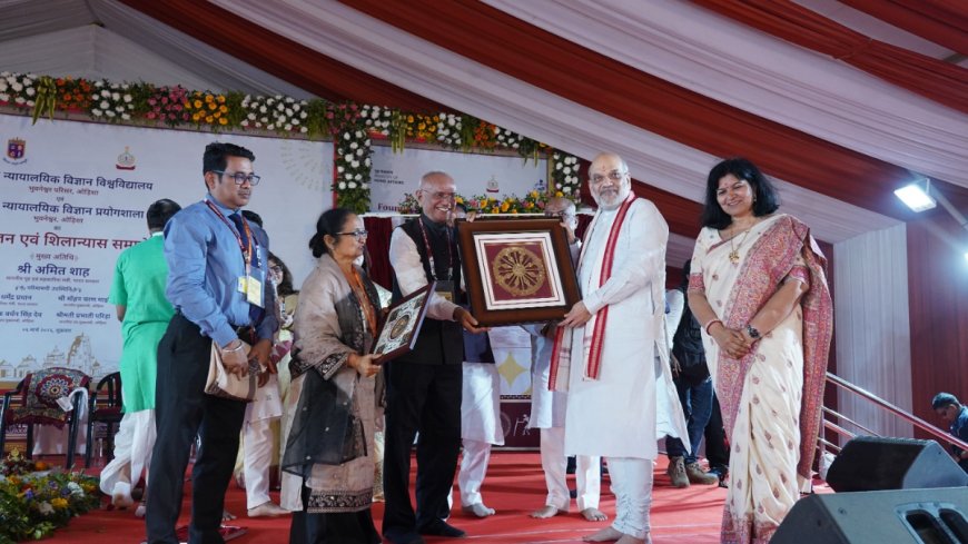 Shri Amit Shah, Hon’ble Union Home Minister, Government of India, laid the foundation stone of NFSU’s ‘Bhubaneswar Campus’ and inaugurated the transit campus virtually